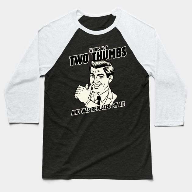 Who's Got Two Thumbs? Baseball T-Shirt by harebrained